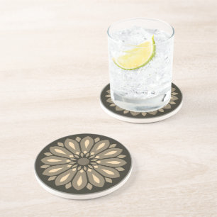 DESSOUS DE VERRE EN GRÈS FLEUR CADEAU MODERNE DE MAMAN PAPA SOEUR FILS PATR