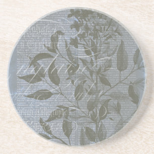 Dessous De Verre En Grès Fleur de Bleu I