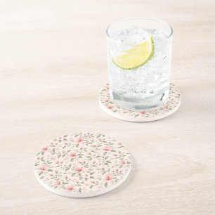 Dessous De Verre En Grès Fleur de cerisier rose tendre motif sans couture