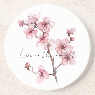 Dessous De Verre En Grès Fleur de fleurs de cerisier rose