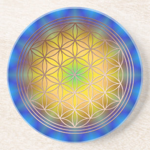 Dessous De Verre En Grès Fleur de la vie Motif 10