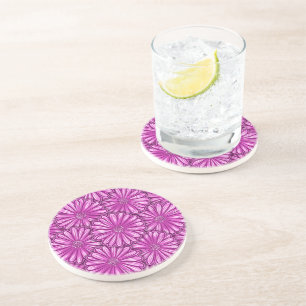 Dessous De Verre En Grès Fleur de marguerite africaine, Illustration réalis