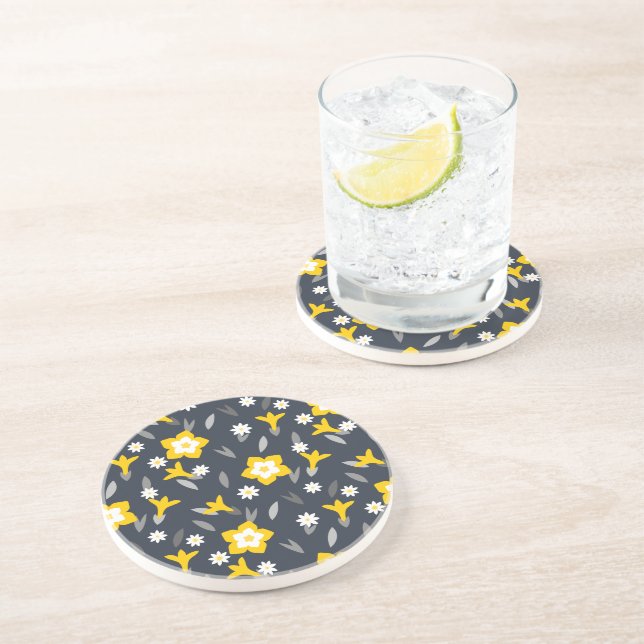 Dessous De Verre En Grès Fleur de minuit (Côté)