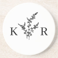 Fleur de monogramme de mariage personnalisé gravée