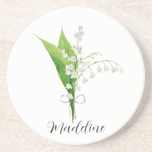 Dessous De Verre En Grès Fleur de Muguet Floral  