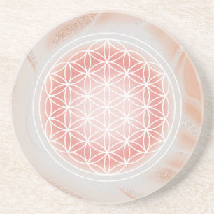 Dessous De Verre En Grès Fleur de Vie Succès