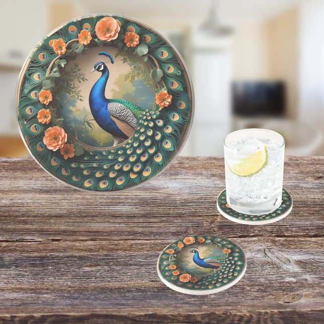 Dessous De Verre En Grès Fleur Feuillue (Créateur téléchargé)
