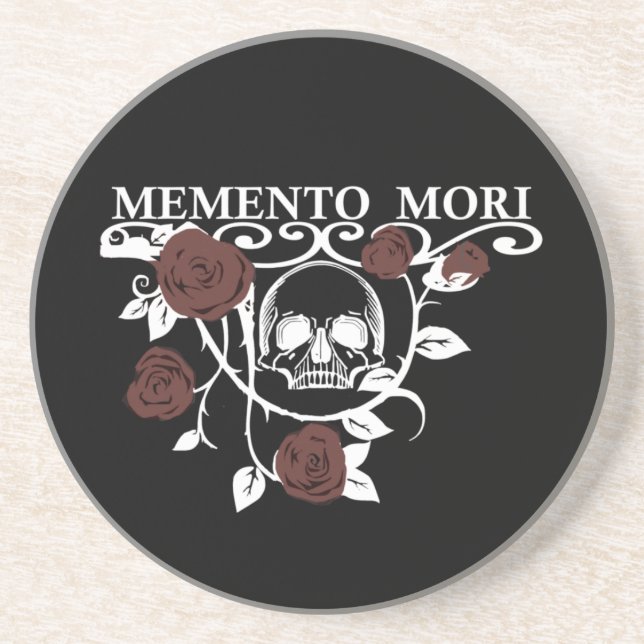 Dessous De Verre En Grès fleur memento mori (Devant)