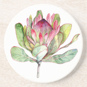 Dessous De Verre En Grès Fleur Protea