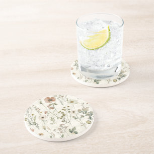 Dessous De Verre En Grès Fleur sauvage Meadow Sandstone