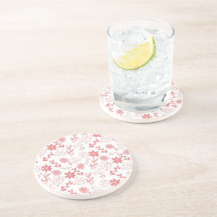 Dessous De Verre En Grès Fleurs