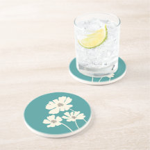 Fleurs Cosmos Silhouettes Mur Floral Moderne