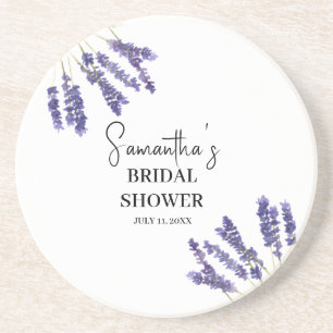 Dessous De Verre En Grès Fleurs de lavande Aquarelle violette Baby Shower d