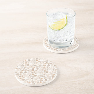 Dessous De Verre En Grès Fleurs de marguerite beige esthétique florale Dits