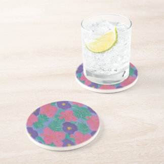 Dessous De Verre En Grès Fleurs d'Hibiscus tropicaux
