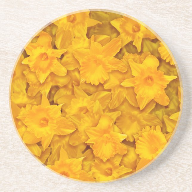 Dessous De Verre En Grès Fleurs Narcissus (Devant)