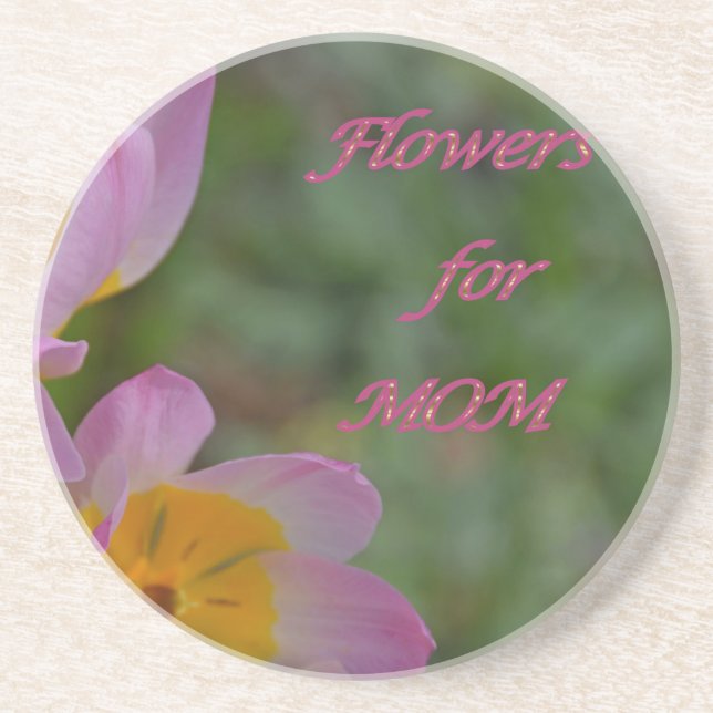 Dessous De Verre En Grès Fleurs pour maman (Devant)