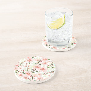 Dessous De Verre En Grès Fleurs roses
