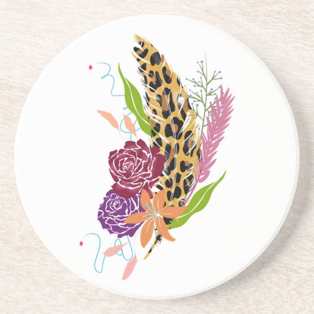 Dessous De Verre En Grès Fleurs sauvages (Devant)