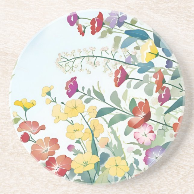 Dessous De Verre En Grès Fleurs sauvages (Devant)