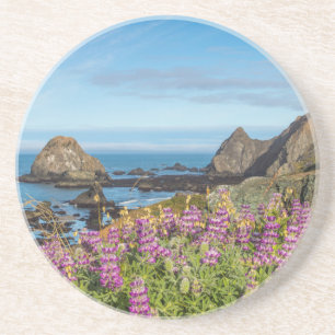 Dessous De Verre En Grès Fleurs Sauvages de Lupin Couvrent Les Collines