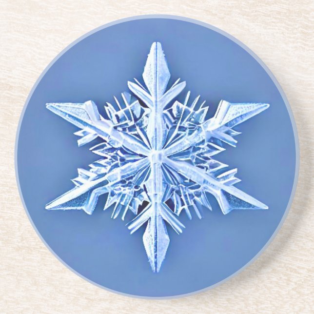 Dessous De Verre En Grès Flocon de neige - flocon de neige (Devant)