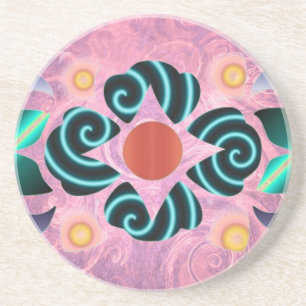 Dessous De Verre En Grès Floral