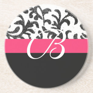 Dessous De Verre En Grès Floral rose chaud