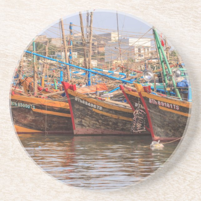 Dessous De Verre En Grès Flotte de pêche (Devant)