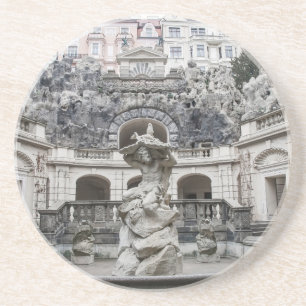 Dessous De Verre En Grès Fontaine avec statue de Neptune à Prague