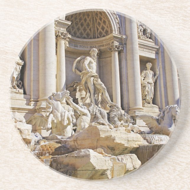 Dessous De Verre En Grès fontaine de trevi (Devant)