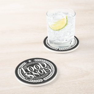 Dessous De Verre En Grès Food Snob - Amoureux de la nourriture amusant