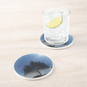 Dessous De Verre En Grès Forêt de livres ouverts