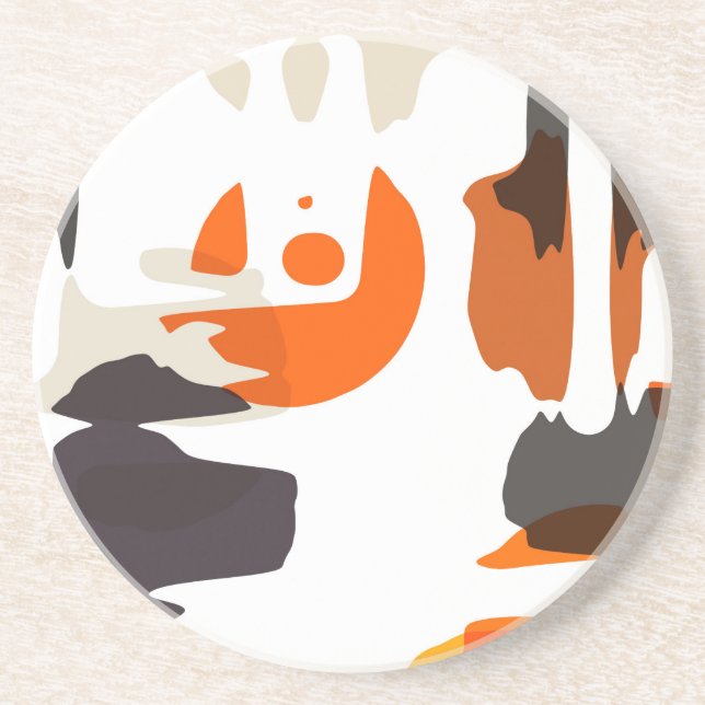 Dessous De Verre En Grès Formes dans la rétro conception d'abrégé sur (Devant)