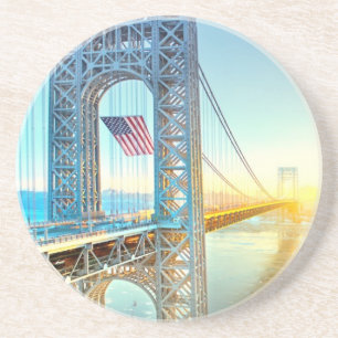 Dessous De Verre En Grès Fort se reliant Lee NJ et Manhattan NYPlus de GWB