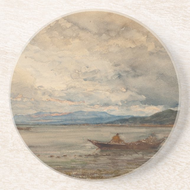 Dessous De Verre En Grès Fos, Environs De Martigues - Félix Ziem (Devant)