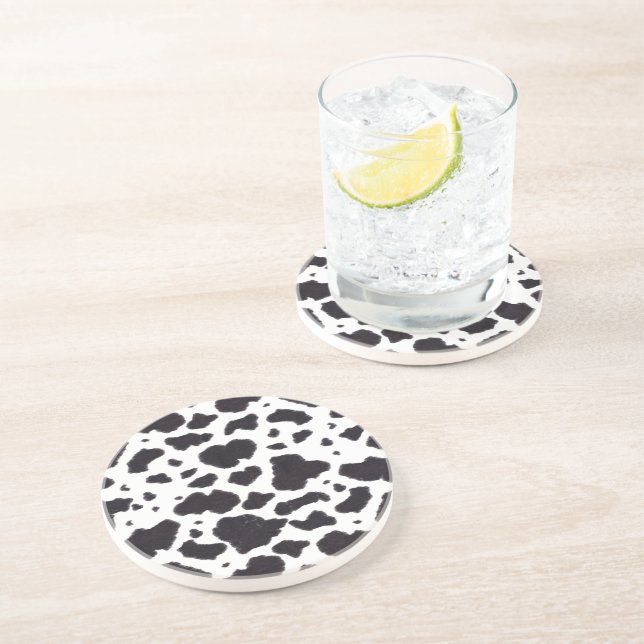 Dessous De Verre En Grès Fourrure de vache (Côté)