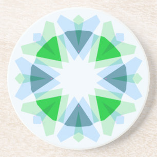 Dessous De Verre En Grès Fraîche Bleue Jolie Verte Étoile Dopamine Décor Ki