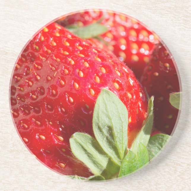 Dessous De Verre En Grès Fraises (Devant)