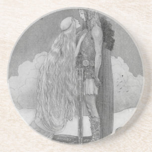 Dessous De Verre En Grès Freja et Svipdag par John Bauer