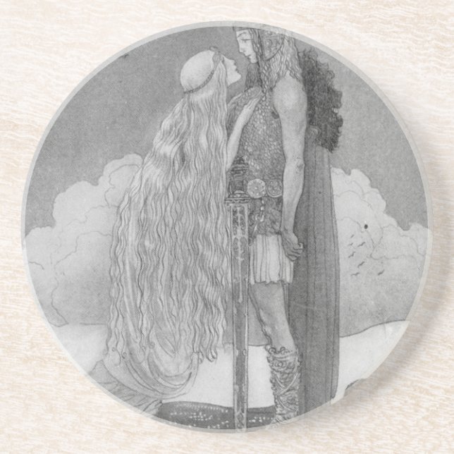 Dessous De Verre En Grès Freja et Svipdag par John Bauer (Devant)