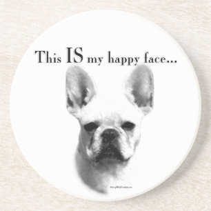 Dessous De Verre En Grès Frenchie Happy Face