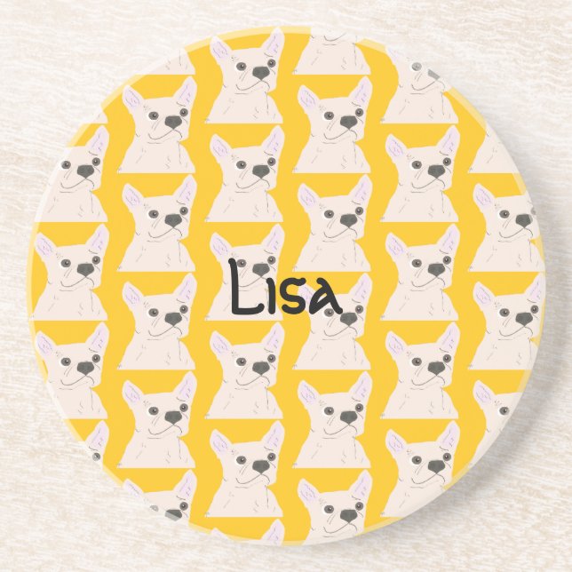 Dessous De Verre En Grès Frenchie Lover (Devant)