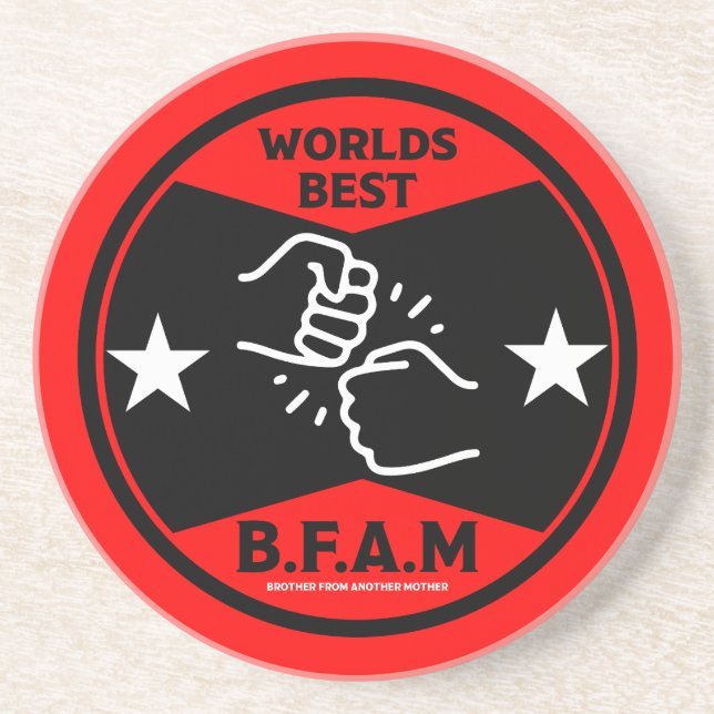 Dessous De Verre En Grès Frère D'Une Autre Mère (Devant)