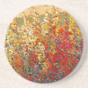 Dessous De Verre En Grès Fresque du jardin lumineux des Fleurs sauvages du 