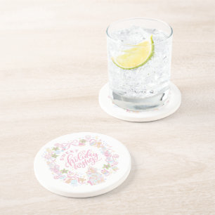 Dessous De Verre En Grès Friandises pastel Vœux de fêtes sucrés