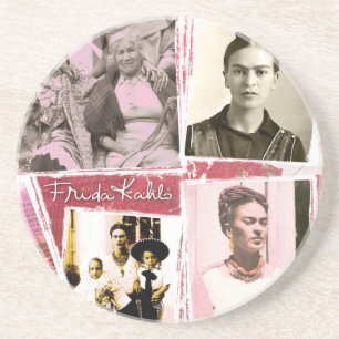 Dessous De Verre En Grès Frida Kahlo Photo Montage