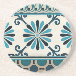 Dessous De Verre En Grès Frise Non-Embellie II d'indigo