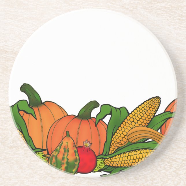 Dessous De Verre En Grès frontière d'automne (Devant)