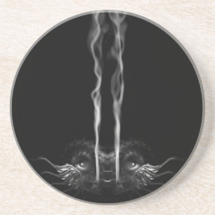 Dessous De Verre En Grès Fumée de dragon noir